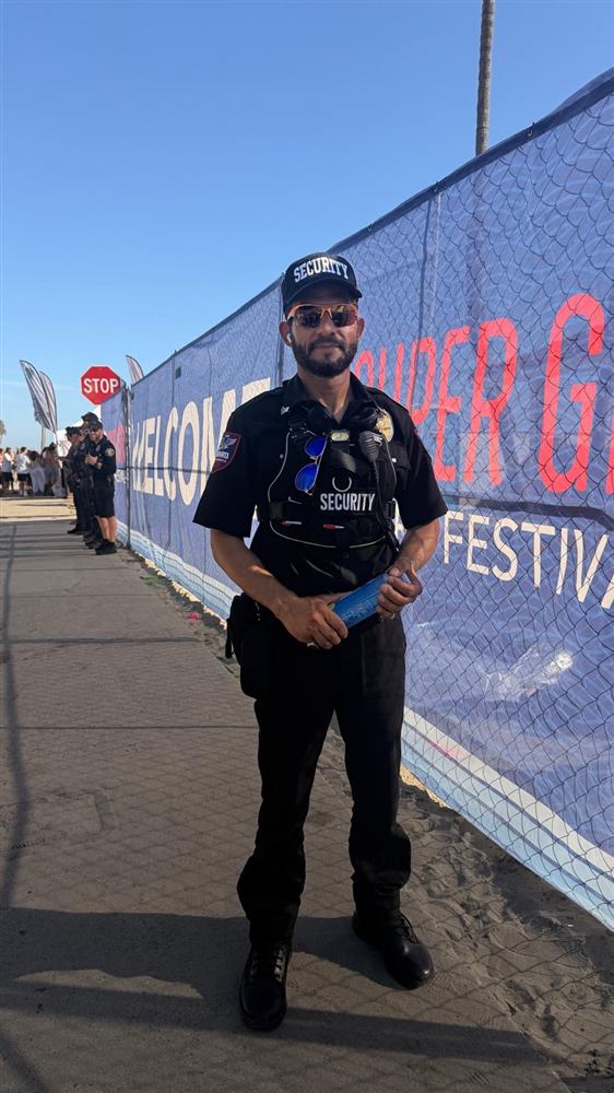 Guard For America security officer on duty at an event in Southern California