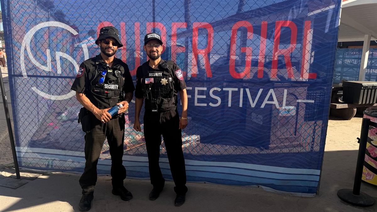 Guard For America security officers staffing an event entrance in Southern California